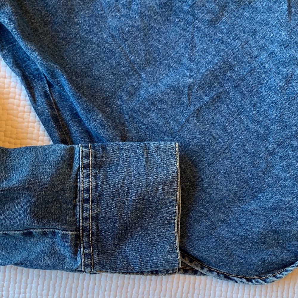 Lucky Brand Blue Denim Shirt with Snap Close - Picture 11 of 16
